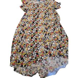 Lularoe LuLa Roe Carly Dress Disney Mickey Mouse Print Size XS Womens Dress